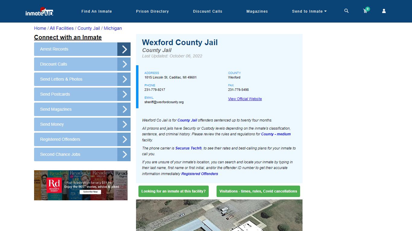 Wexford County Jail - Inmate Locator - Cadillac, MI